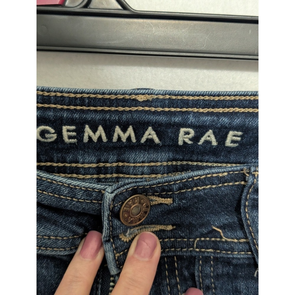 Gemma Rae Flare Leg Jeans Liam Wash Blue Denim Stretch Size 3/26 GHJ0048 - Picture 3 of 7